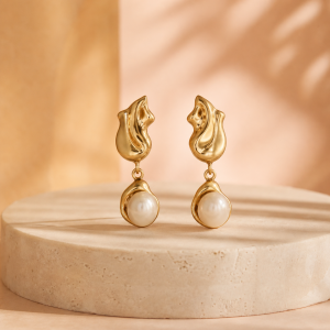 Cocoa Halo Earring 14